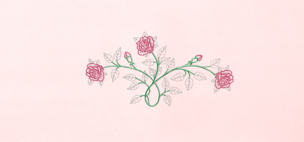 P 507 PK PK Vine And Rose Pink Pink Faux